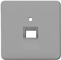 Лицевая панель Jung CD500 для 1-м. розетки RJ11/RJ45 серый картинка